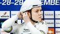 APELDOORN - Hetty van de Wouw voor de start van het onderdeel tijdrit tijdens de tweede dag van de Nederlandse Kampioenschappen baanwielrennen in Omnisport Apeldoorn. ANP VINCENT JANNINK