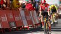 epa12330140 Overall leader Danish rider Jonas Vingegaard of Visma-Lease a Bike crosses the finish line during the sixth stage of La Vuelta A Espana cycling tour over 170.3km from Olot (Spain) to Pal, Andorra, 28 August 2025.  EPA/JAVIER LIZON