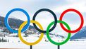 LIVIGNO - De olympische ringen in de Italiaanse stad Livigno. De Olympische Winterspelen van 2026 worden gehouden in Milaan en Cortina d'Ampezzo, maar de disciplines freestyle en snowboard vinden plaats op de pistes van Livigno. IRIS VAN DEN BROEK / ANP