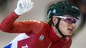 LEEUWARDEN - Schaatsster Irene Schouten juicht na het winnen tijdens de finale van de vrouwen op de marathon cup. Het is haar laatste wedstrijd omdat de 31-jarige drievoudig olympisch kampioene stopt met schaatsen. ANP VINCENT JANNINK