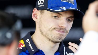 MELBOURNE - Max Verstappen (Red Bull Racing) staat de pers te woord na afloop van de race op het Albert Park Circuit in aanloop naar de Grote Prijs van Australië. SANDER KONING / ANP