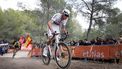 epa11094664 Dutch rider Mathieu Van der Poel in action during the UCI World Cup Benidorm cyclo-cross race held in Benidorm, eastern Spain, 21 January 2024.  EPA/Manuel Lorenzo