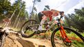 epa12989904 Puck Pieterse of Netherlands in action during the Cross Country Elite Women at the UCI Mountain Bike World Series stop in Nove Mesto na Morave, Czech Republic, 24 May 2026.  EPA/MAXIME SCHMID