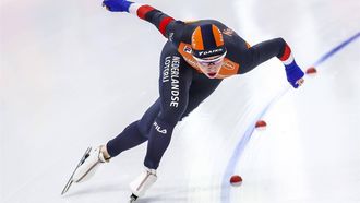 INZELL - Antoinette Rijpma-De Jong (NED) in actie tijdens de 500 meter op het wereldkampioenschap schaatsen allround in de Max Aicher Arena in het Duitse Inzell. ANP VINCENT JANNINK