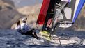 MARSEILLE - Zeilers Bart Lambriex en Floris van de Werken in actie in de skiffklasse 49er op de Olympische Spelen. ANP SANDER KONING