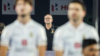 2023-01-29 19:08:08 BHUBANESWAR - Coach Michel Van Den Heuvel van Belgie tijdens de finale tegen Duitsland van het WK Hockey in India. ANP WILLEM VERNES