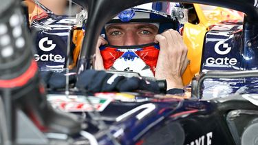 Red Bull Racing's Dutch driver Max Verstappen sits in his car in the pits during a practice session ahead of the Formula One Singapore Grand Prix at the Marina Bay Street Circuit in Singapore on October 9, 2026. 
ANTHONY WALLACE / AFP