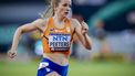 2023-08-21 19:07:34 BOEDAPEST - Cathelijn Peeters in actie op de 400 meter horden tijdens de derde dag van de wereldkampioenschappen atletiek. ANP ROBIN VAN LONKHUIJSEN