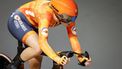 HEUSDEN-ZOLDER - Baanwielrenner Lisa van Belle in actie op de afvalrace finale tijdens de tweede dag van de Europese kampioenschappen baanwielrennen in Belgie. ANP BAS CZERWINSKI