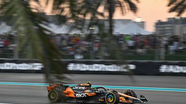 McLaren's British driver Lando Norris drives during the Abu Dhabi Formula One Grand Prix at the Yas Marina Circuit in Abu Dhabi on December 8, 2024. 
Andrej ISAKOVIC / AFP