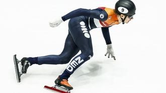 ROTTERDAM - Jens van 't Wout (NED) tijdens de 500 meter mannen halve finale op het WK shorttrack in Ahoy. ANP KOEN VAN WEEL