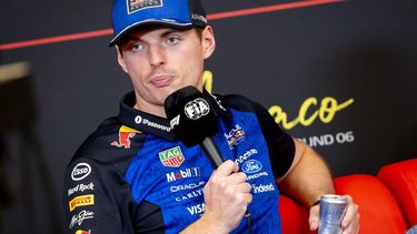 MONACO - Max Verstappen (Red Bull Racing) tijdens de persconferentie op het Circuit de Monaco tijdens de mediadag in aanloop naar de Grote Prijs van Monaco. SEM VAN DER WAL / ANP