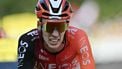 INEOS Grenadiers team's Dutch rider Thymen Arensman cycles to the finish line to place second during the 10th stage of the 112th edition of the Tour de France cycling race, 165.3 km between Ennezat and Le Mont-Dore Puy de Sancy, in central France, on July 14, 2025. 
Loic VENANCE / AFP