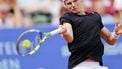 epa12249468 Jesper de Jong, Netherlands, during the men's singles final against Luciano Darderi, Italy, at the Nordea Open tennis tournament in Bastad, Sweden, 20 July 2025.  EPA/Björn Larsson Rosvall  SWEDEN OUT