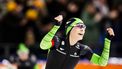 HEERENVEEN - Femke Kok na afloop van de eerste 500 meter voor vrouwen tijdens de tweede dag van het NK afstanden in Thialf. Voor de Nederlandse rijders en rijdsters is dit toernooi een belangrijke tussenstop onderweg naar het WK afstanden in Hamar. ANP SEM VAN DER WAL