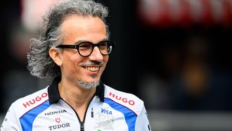 (FILES) Racing Bull's French team principal Laurent Mekies is seen prior to the third practice session at the Red Bull Ring race track at Spielberg on June 28, 2025, ahead of the Formula One Austrian Grand Prix.  Christian Horner is to leave his role as Red Bull team principal with immediate effect after 20 years, the Formula One team announced on July 9, 2025, 