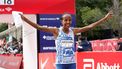 Sifan Hassan of the Netherlands celebrates winning the 2023 Bank of America Chicago Marathon in Chicago, Illinois,  on October 8, 2023.  
KAMIL KRZACZYNSKI / AFP