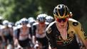 Jumbo-Visma's Dutch rider Wilco Kelderman cycles in the French Alps during the 15th stage of the 110th edition of the Tour de France cycling race, 179 km between Les Gets Les Portes du Soleil and Saint-Gervais Mont-Blanc, in eastern France, on July 16, 2023. 
Anne-Christine POUJOULAT / AFP