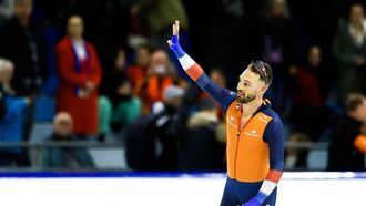 HEERENVEEN - Kjeld Nuis (NED) tijdens de 1500 meter op dag 1 van de wereldbeker schaatsen in het Thialf stadion. ANP VINCENT JANNINK