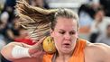 Netherlands' Jessica Schilder competes in the women's shot put final during the Indoor World Athletics Championships in Nanjing, in eastern China’s Jiangsu province, on March 21, 2025. 
Pedro Pardo / AFP