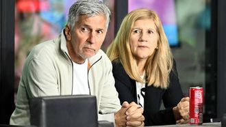 Jorge Messi (L) and Celia Cuccittini, parents of Inter Miami's Argentine forward Lionel Messi, wait for the start of the Major League Soccer (MLS) Eastern Conference final football match between Inter Miami and New York City FC at Chase Stadium in Fort Lauderdale, Florida on November 29, 2025. 
Chandan Khanna / AFP