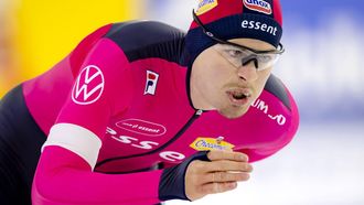 HEERENVEEN - Joep Wennemars in actie tijdens de 1500 meter mannen op de slotdag van het olympisch kwalificatietoernooi langebaanschaatsen in Thialf. ANP SEM VAN DER WAL