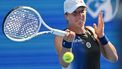 2023-09-29 06:56:42 Poland's Iga Swiatek hits a return against Russia's Veronika Kudermetova during their women's singles quarter-final match on day five of the Pan Pacific Open tennis tournament in Tokyo on September 29, 2023. 
Richard A. Brooks / AFP