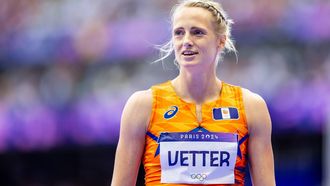 PARIJS - Anouk Vetter in actie op de meerkamp tijdens de olympische atletiekwedstrijden. ANP IRIS VAN DEN BROEK