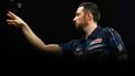 England's Luke Humphries competes during his quarter-final darts match against England's Luke Littler on Night 1 of the PDC Premier League, at the Utilita Arena in Cardiff, south Wales on February 1, 2024. 
Adrian DENNIS / AFP