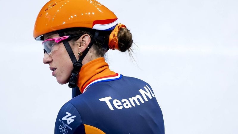 MILAAN - Suzanne Schulting tijdens een shorttrack training in het Milano Ice Skating Area. ROBIN VAN LONKHUIJSEN / ANP