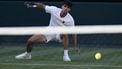 epa12206751 Carlos Alcaraz of Spain in action during the Men's 1st round match against Fabio Fognini of Italy at the Wimbledon Championships, Wimbledon, Britain, 30 June 2025.  EPA/TOLGA AKMEN  EDITORIAL USE ONLY EDITORIAL USE ONLY