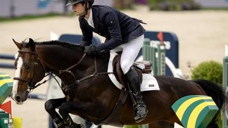 2022-06-26 12:03:42 ROTTERDAM - Bas Moerings in actie tijdens de Nations Cup springen op CHIO Rotterdam. Het hippische evenement vindt voor de 73ste keer plaats in het Kralingse Bos in Rotterdam, Nederland, 26 juni 2022. ANP SANDER KONING