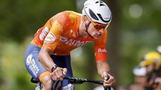 MONTREAL - Mathieu van der Poel in de finale tijdens de wegwedstrijd bij de mannen op de wereldkampioenschappen wielrennen. ROBIN VAN LONKHUIJSEN / ANP
