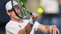epa11182411 Botic van de Zandschulp of the Netherlands in action during his first round match against Adrian Mannarino of France at the Dubai Open tennis tournament in Dubai, United Arab Emirates, 26 February 2024.  EPA/ALI HAIDER