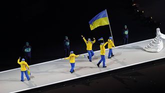epa12710675 The delegation of Ukraine arrives during the Opening Ceremony of the Milano Cortina 2026 Winter Olympic Games, in Milan, Italy, 06 February 2026.  EPA/FAZRY ISMAIL