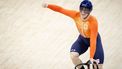 SAINT-QUENTIN-EN-YVELINES - Baanwielrenner Harrie Lavreysen reageert na de teamsprint op de Olympische Spelen. ANP KOEN VAN WEEL
