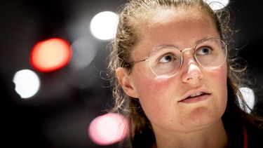 ARNHEM - Kimberley Bos tijdens de presentatie van het bobslee- en skeletonteam, dat zich gaat voorbereiden op de Wereldkampioenschappen die in het voorjaar in Winterberg worden gehouden. ANP KOEN VAN WEEL