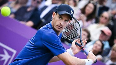 Britain's Andy Murray returns against Australia's Jordan Thompson during their men's singles round of 16 match at the Cinch ATP tennis Championships at Queen's Club in west London on June 19, 2024. 
Ben Stansall / AFP