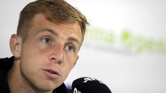 ROSMALEN - Tallon Griekspoor (NED) tijdens de persconferentie na zijn verloren halve finale tegen Sebastian Korda (USA) op de achtste dag van het Libema Open tennis toernooi in Rosmalen. ANP SANDER KONING