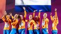 ROME - (l-r) Myrte van der Schoot, Lieke Klaver, Cathelijn Peeters, Eveline Saalberg, Minke Bisschops, Femke Bol, Anne van de Wiel op het podium na de slotdag van de Europese kampioenschappen atletiek. ANP IRIS VAN DEN BROEK