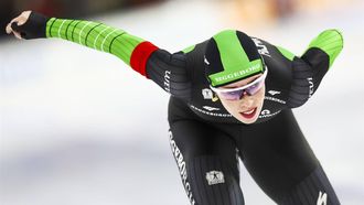 HEERENVEEN - Antoinette Rijpma-de Jong tijdens de 3000 meter op de tweede dag van het World Cup kwalificatietoernooi schaatsen in Thialf. ANP VINCENT JANNINK
