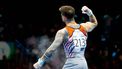 LEIPZIG - Casimir Schmidt in actie tijdens de allround finales op de EK turnen in het Duitse Leipzig. ANP IRIS VAN DEN BROEK