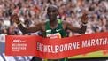 epa13295469 Eliud Kipchoge of Kenya crosses the finish line to win the mens marathon during the 2026 Melbourne Marathon in Melbourne, Australia, 11 October 2026.  EPA/JAMES ROSS NO ARCHIVING, EDITORIAL USE ONLY AUSTRALIA AND NEW ZEALAND OUT