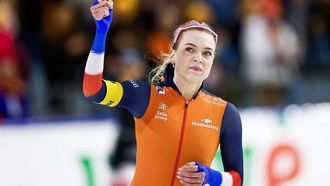 HEERENVEEN - Joy Beune (NED) tijdens de 1500 meter op de tweede dag van de ICU derde wereldbeker schaatsen in het Thialf stadion. ANP VINCENT JANNINK