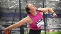 Netherlands’s Jorinde Van Klinken competes in the women’s discus throw event during the Shanghai/Keqiao Diamond League athletics meeting in Keqiao, Shaoxing in China's eastern Zhejiang province on May 3, 2025. 
Pedro Pardo / AFP