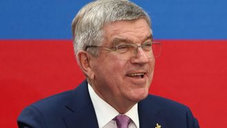 2023-07-26 11:10:59 epa10769407 International Olympic Committee (IOC) President Thomas Bach attends the invitation ceremony to mark one year to Paris 2024, at the headquarters of the Paris 2024 Committee in Saint-Denis, France, 26 July 2023.
The International Olympic Committee (IOC) invites the National Olympic Committees (NOCs) and their best athletes to take part thier ceremony to celebrate exactly one year until the Opening Ceremony of the Olympic Games Paris 2024, which will take place from 26 July to 11 August 2024.  EPA/MOHAMMED BADRA