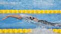 epa11144270 Sydney Pickrem of Canada  competes during the Women's 200m Individual Medley heats at the FINA World Aquatics Championships Doha 2024 in Doha, Qatar 11 February 2024.  EPA/MOHAMED MESSARA