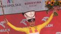 epa12291193 The new overall leader, Monegasque cyclist Victor Langellotti of Ineos Grenadiers team celebrates on the podium after winning the sixth stage of the 82nd Tour de Pologne 2025 cycling race over 147,6 km, from Bukowina Tatrzanska to Bukowina Tatrzanska, in Bukowina Tatrzanska, in the Tatra Mountains, southern Poland, 09 August 2025.  EPA/Grzegorz Momot POLAND OUT