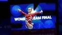 epa13174247 Angelina  Melnikova of Russia competes during the Team Final 2026 European Championships in Women´s Artistic Gymnastics in Zagreb, Croatia, 16 August 2026.  EPA/ANTONIO BAT