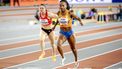 GLASGOW - N'ketia Seedo in actie op de 60 meter, op de tweede dag van de wereldkampioenschappen indooratletiek in Schotland. ANP ROBIN VAN LONKHUIJSEN